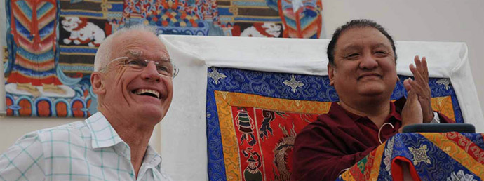 Lama Ole Nydahl with H.H. 14th Kunzig Sharmapa